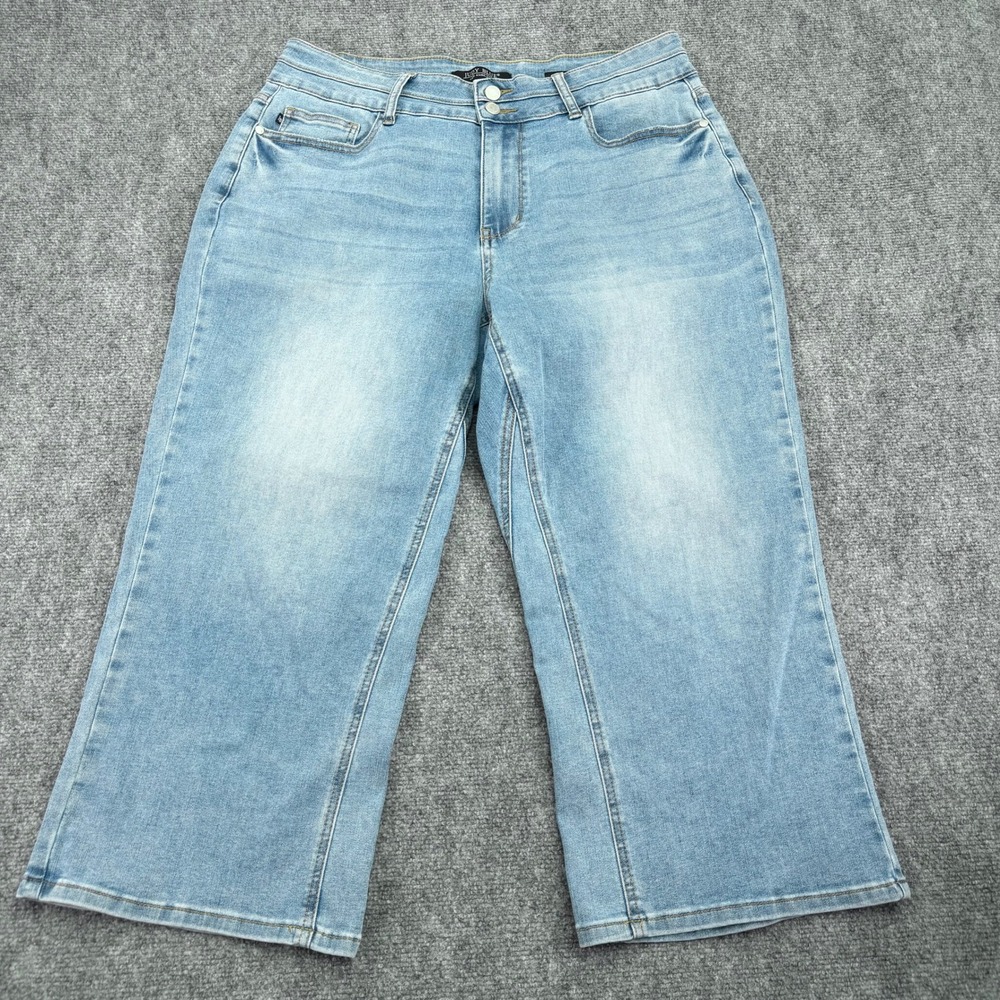 Judy Blue Jeans Women 16W (Fits 36x23.5) Cool Runnings Wide Crop Stretch Sorbtek